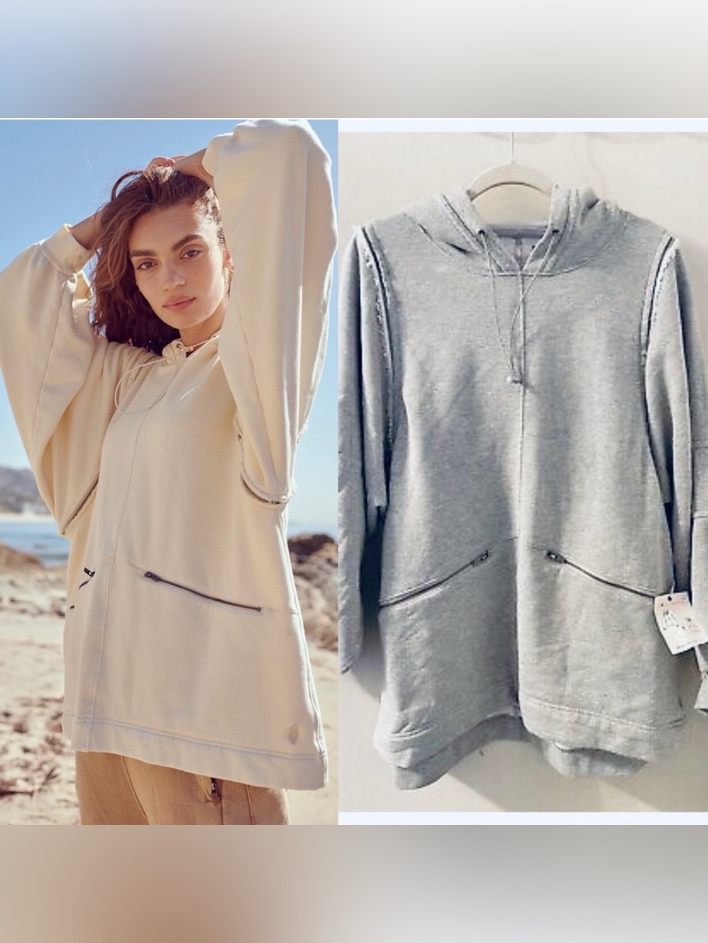 🆕 Free People’s FP Movement Close Call Zip in heather gray